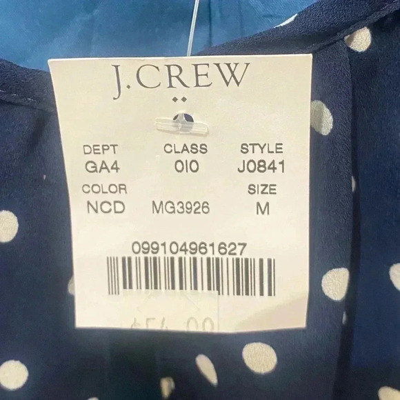 J.Crew Polka Dot Flutter Sleeve Dress Size Medium - Picture 4 of 4